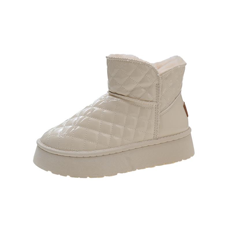 Женские зимние сапоги, новые зимние бархатные хлопковые туфли, женские кожаные короткие сапоги, женские зимние хлопковые сапоги