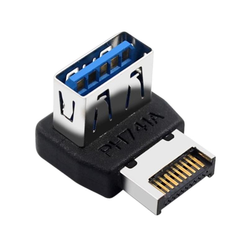 Адаптер USB-разъема 10 Гбит/с Адаптер USB3.1 к TYPE E для материнской платы компьютера Панель-адаптер TYPE E Угловой разъем