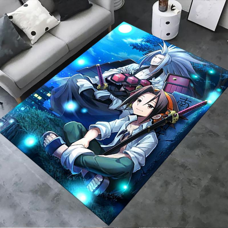 2025 Новый ковер Shaman King для гостиной, спальни, дома, дивана, игровая нескользящая напольная подстилка для детей154
