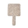Shiny Love Heart Mirror Square/Round Hand Cosmetic  Mirror Sweet Handheld Makeup Mirror  Female