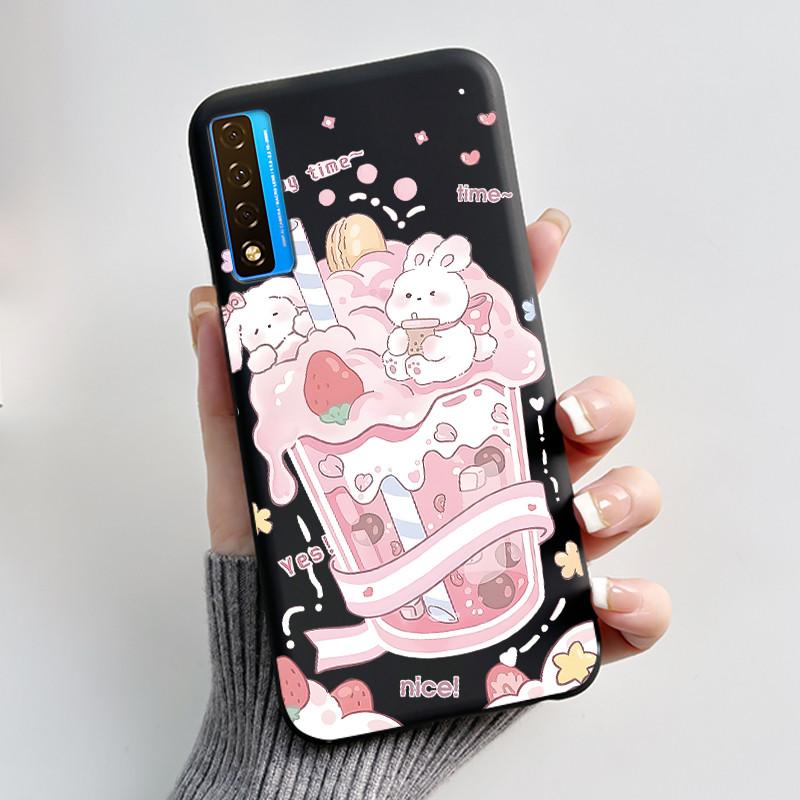 New Casing For TCL 20 5G 20S 20L 20L+ Flower Pattern Shockproof Cover For TCL 20 SE Fashion Cartoon Design Soft Black Case