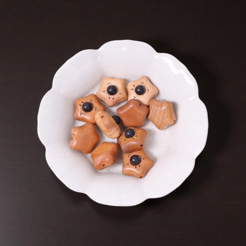 Peach Wood Coffee Bean Beading Pendants - DIY Handmade Multi-Style Cultural Accessories