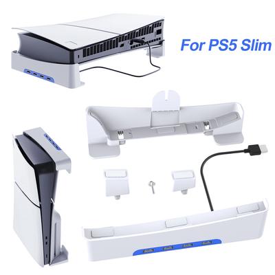 Подставка для PS5 Slim, горизонтальная подставка с 4-портовым USB 2.0-концентратором для Playstation 5 Slim Disc & Digital Edition.
