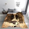 Curly Haired Stylish Lady Blanket for all seasons blanket lunch break throw gift