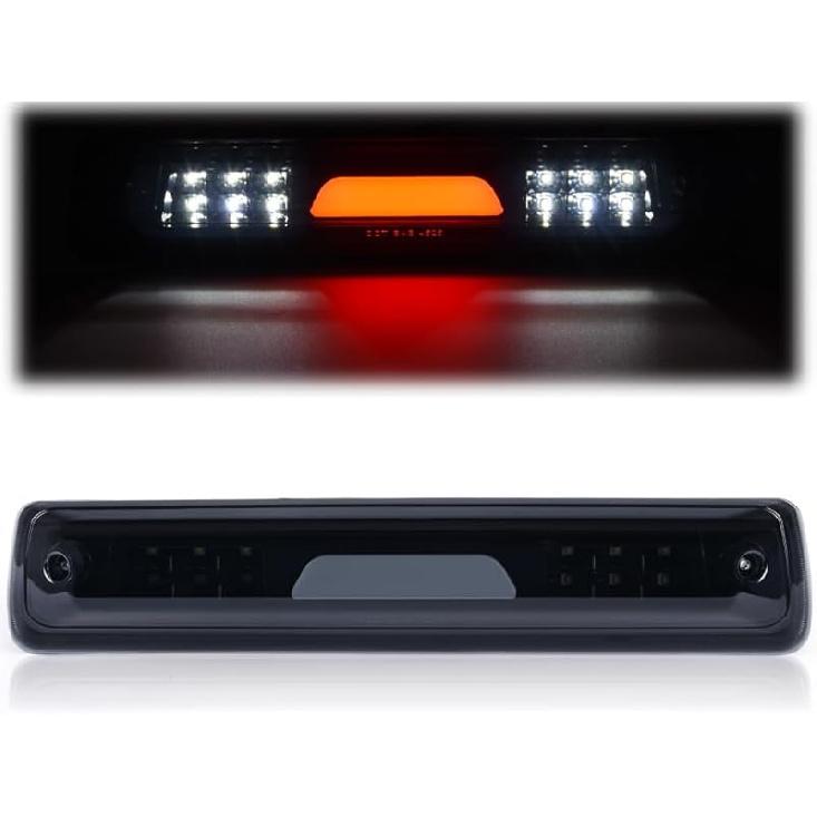 G-PLUS LED Third Brake Light Compatible With 1999-2006 Chevy Silverado/GMC Sierra 1500 2500 3500,3RD Cargo LED Tail Stop Lamps Clear Lens Chrome