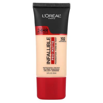 L'Oréal, Infallible, Pro Matte Тональный крем, 102 Ракушечно-бежевый, 30 мл(1 жидкая унция)