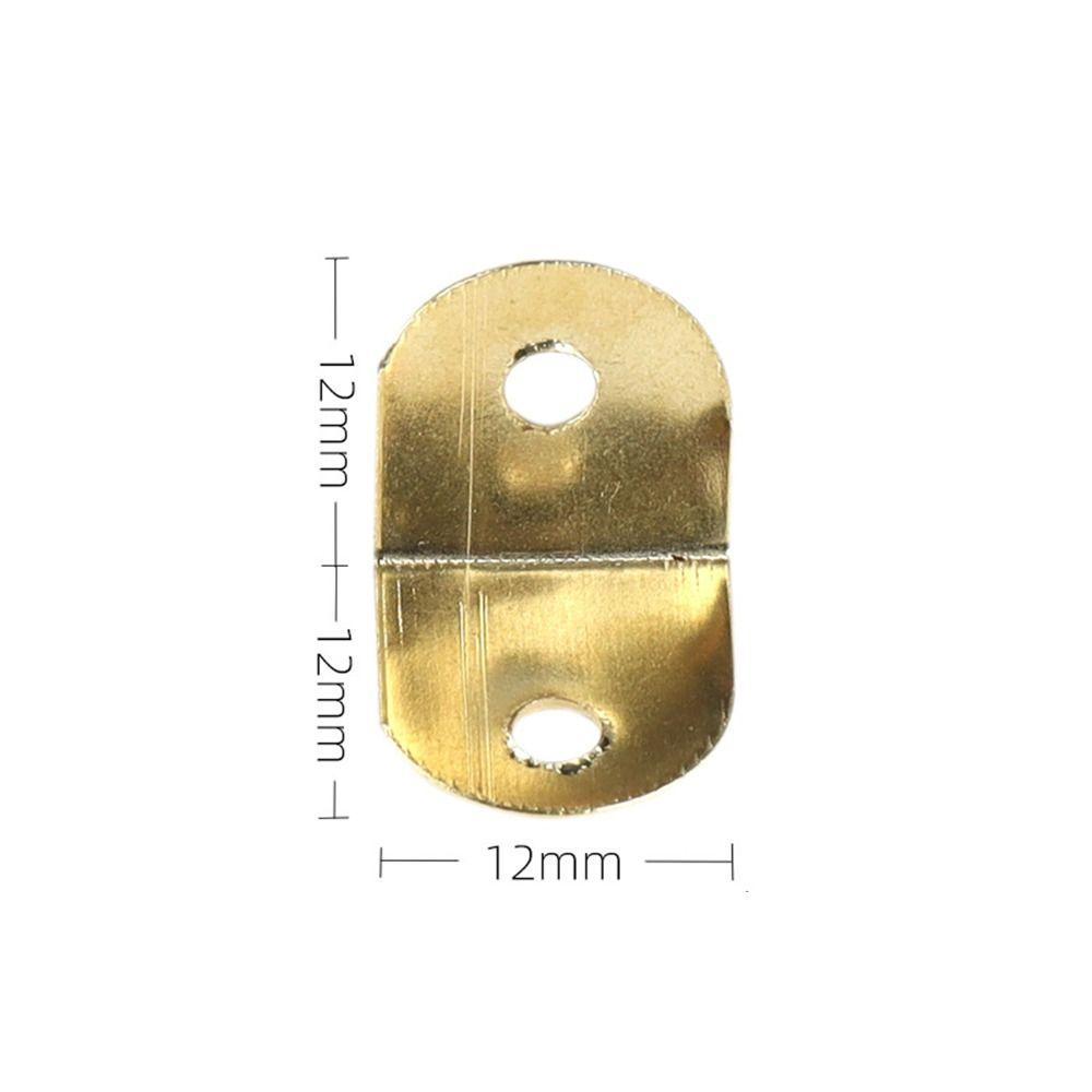 100 шт. Золотые нержавеющие угловые кронштейны Маленькие мини-формы Кронштейны для картин Шкаф Ширма Стена
