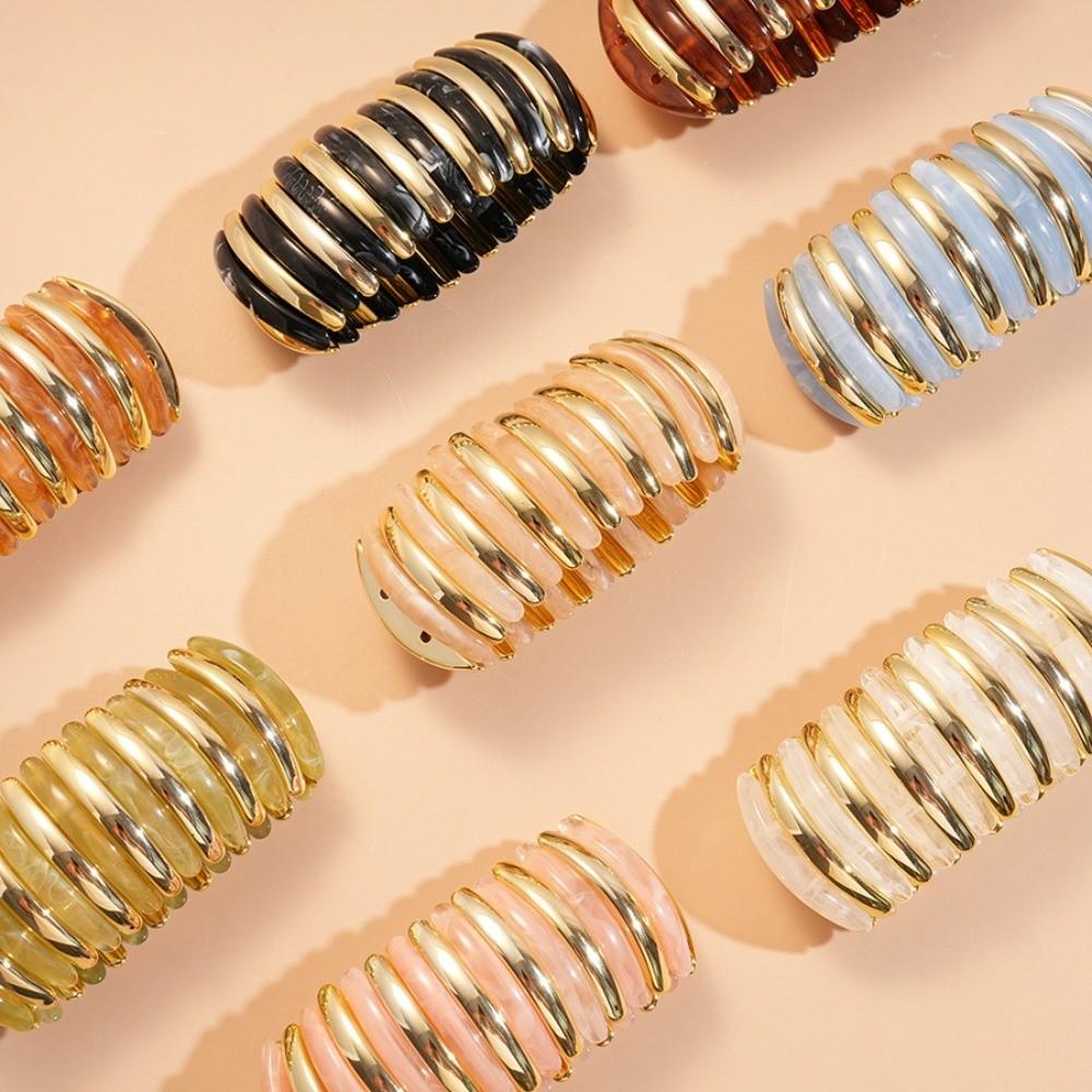 Wide Exaggerated Bracelet Elastic Rope Bead Retro Hand Ring Fashion Acrylic Bangle Gift
