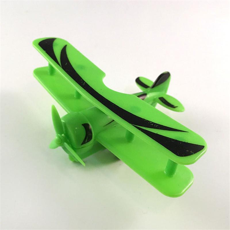 Мини-винтажная пластиковая модель самолета, планер, модель самолета-биплана, детская игрушка