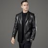 Куртка из натуральной кожи для мужчин, осень и зима, новый воротник для костюма, модная повседневная кожаная куртка