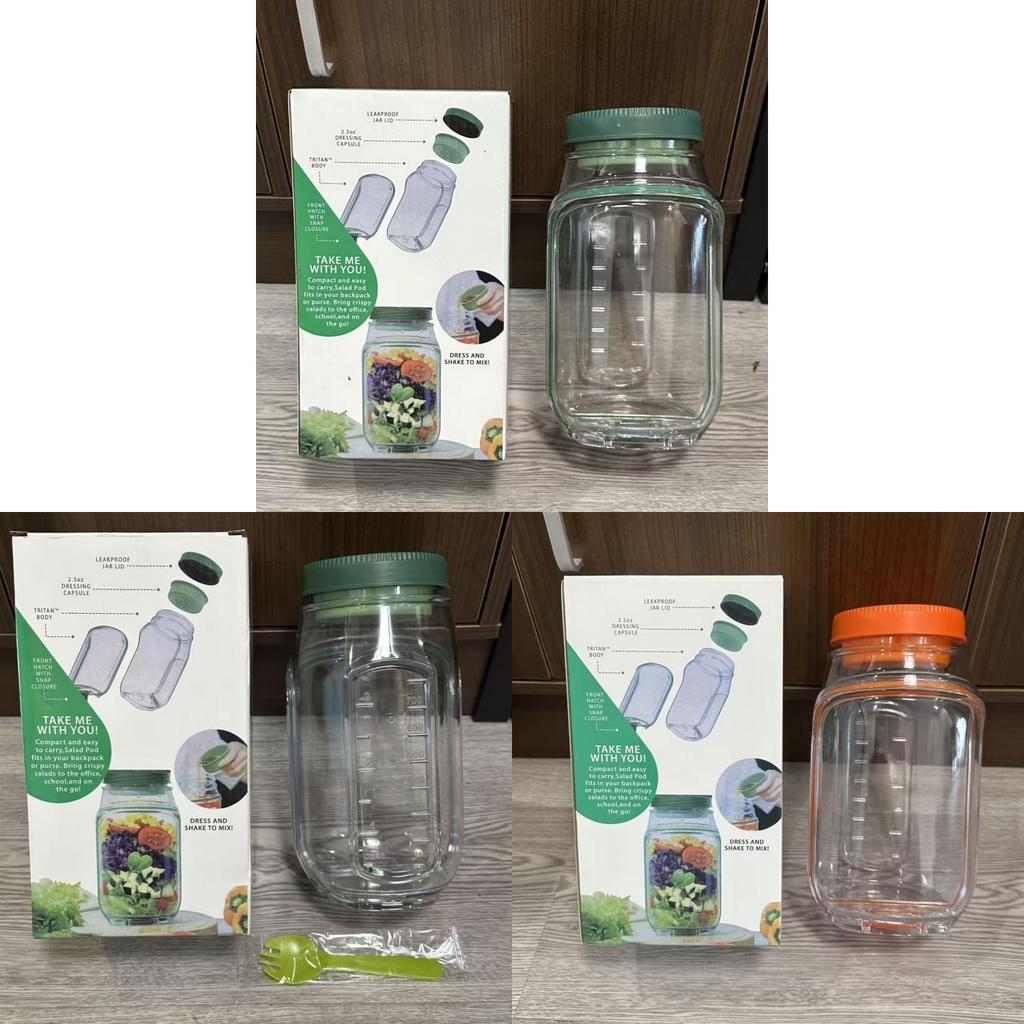 Salad Pod Plastic Salad Container With Leakproof Seal For Kitchen Home Use