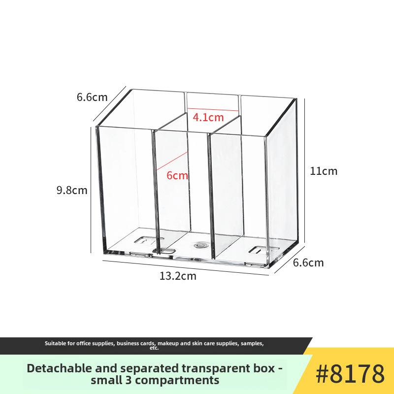 Акриловый держатель для ручек: Прозрачный тубус большой емкости для хранения вещей в студенческих общежитиях и офисных рабочих столах.