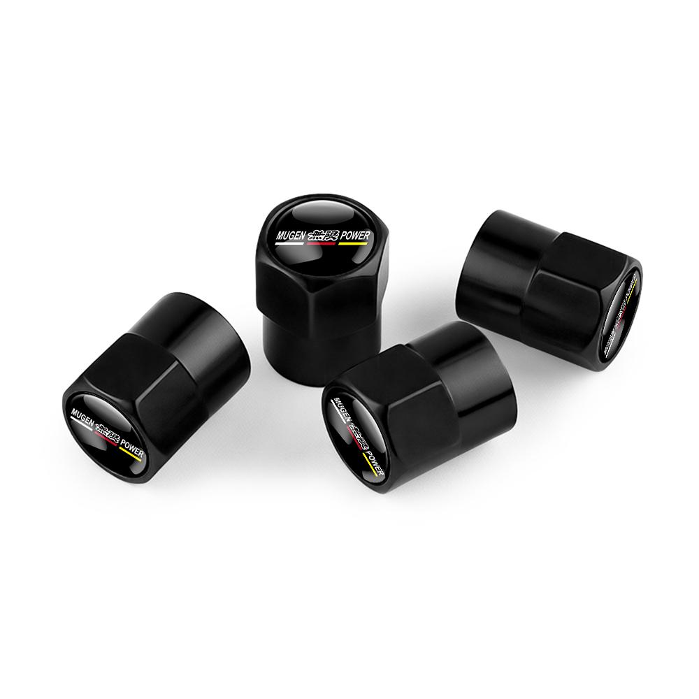 4Pcs/Set Car Wheel Tire Valve Caps Metal Stem Cover Car Accessories For Honda City HR-V Jazz Accord Civic CR-V Fit Mugen Insight