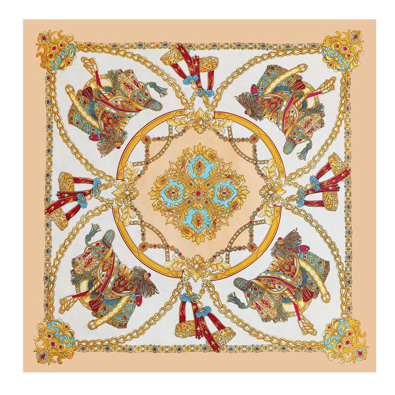 90 * 90cm New Silk Scarf Women'S Spring And Summer Decorative Scarf Sunscreen Travel Shawl Autumn And Winter Scarf Thin Edition