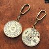Marine 100 Years Perpetual Calendar World Timer Keychain Brass  Keyring Keychain