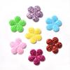 120Pcs Mixed Glitter Fabric Patches Flower Felt Applique for Craft/Clothes DIY Scrapbooking Accessory
