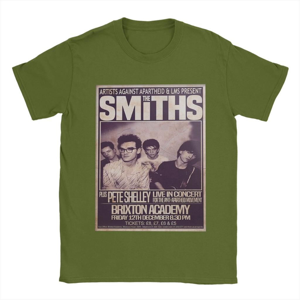 The Smiths    Футболки для мужчин 1986 Финальный концерт Новинка Чистые Футболки Круглый вырез Короткий рукав Футболки Идея для подарка Одежда