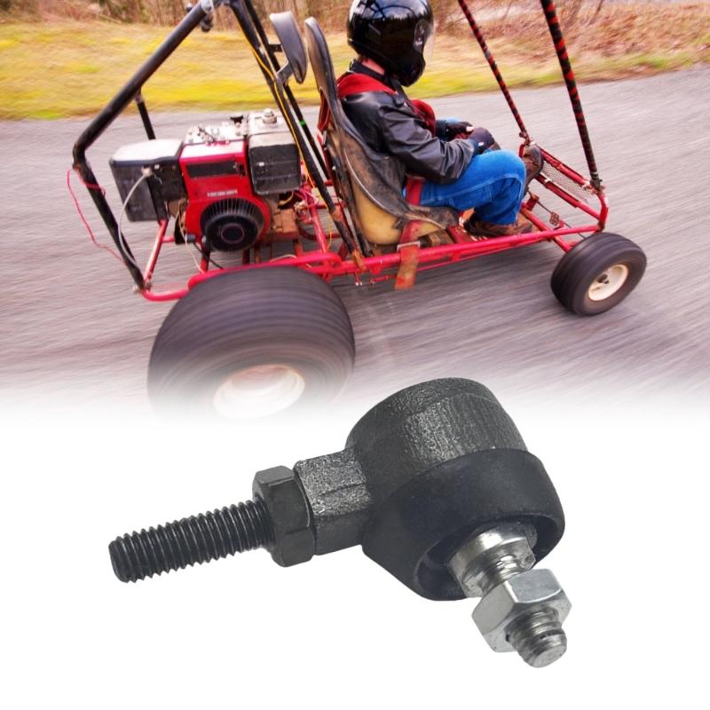 Front Steering Repair Tie Rod End for Go Kart Linkage Service, Metal Ball Joint Assembly with Dust Boot and Threaded Ends for KT196 Use