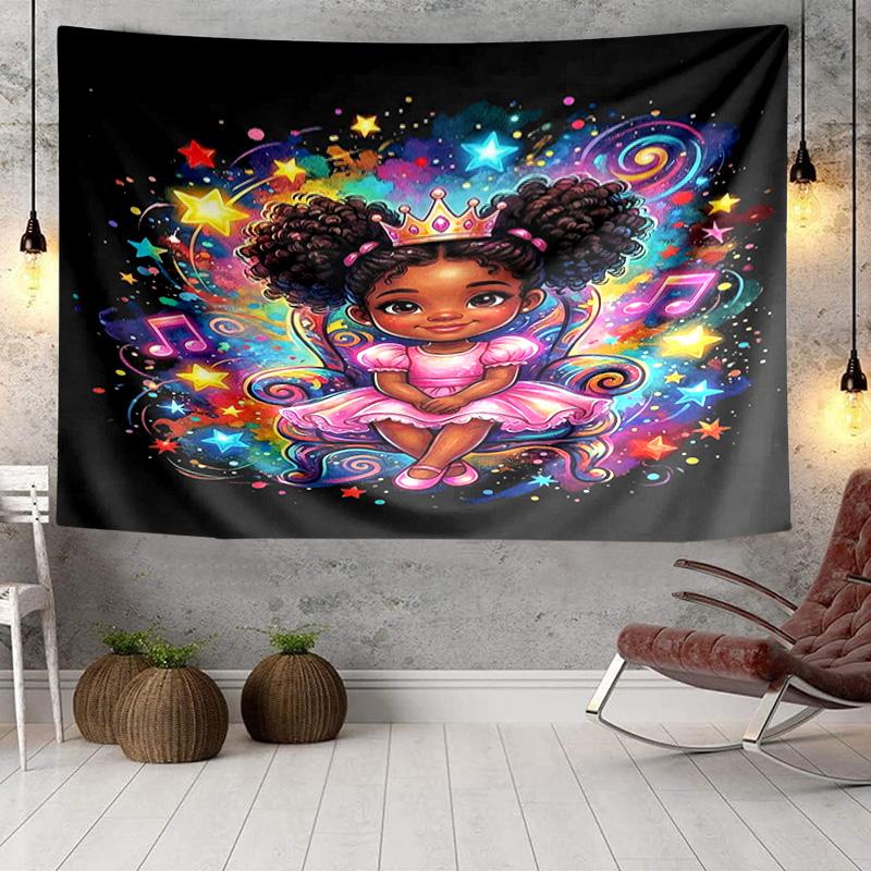 Galactic Princess Adventure Tapestry Room Decoration Wall Hanging for Living Room Bedroom, dormitory, Birthday and Christmas gifts