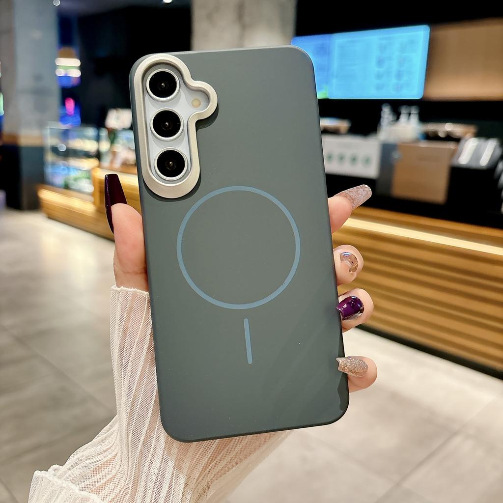 Магнитный Люксовый Матовый Пластиковый Чехол Для Телефона Samsung Galaxy A54 A34 A24 A14 A53 A33 A23 A13 Конфетный Чехол для Беспроводной Зарядки Magsafe