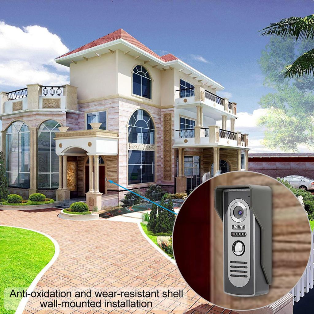 Черный 7-дюймовый TFT-дисплей с камерой 2 монитора, видеодомофоном, системой ночного видения 815m12