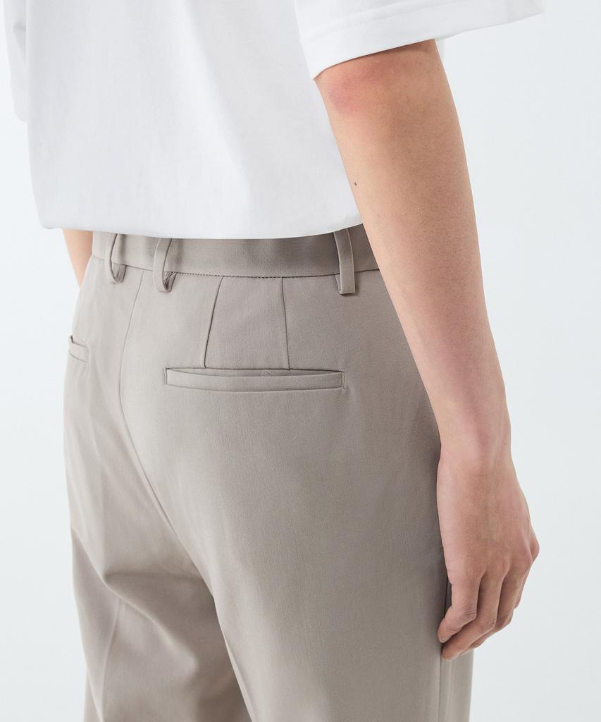 MUSINSA STANDARD Straight Hidden Banding Slacks [Light Beige]
