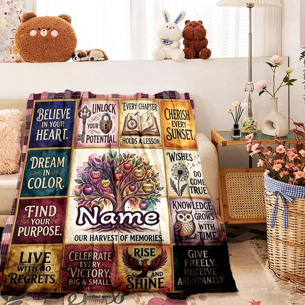 Fox Home Customize Your Name Blankets Comfortable Soft Lightweight Allseason Multipurpose Blanket For Picnics Sofas Offices Beds Living Rooms Perfect