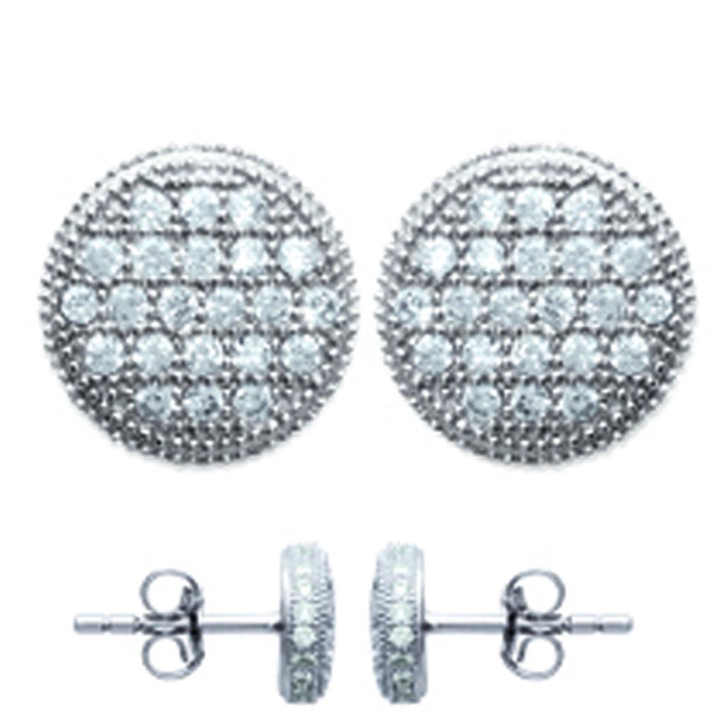 Les Trésors De Lily [L1168] - Silver 'Déesse' Silver Earrings (rhodium-plated) - 8 Mm