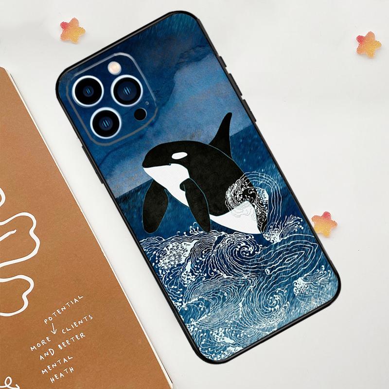 Чехол Косатка для iPhone 11 12 13 14 15 16 Pro Max 15 16 Plus 13 12 Mini X XS XR