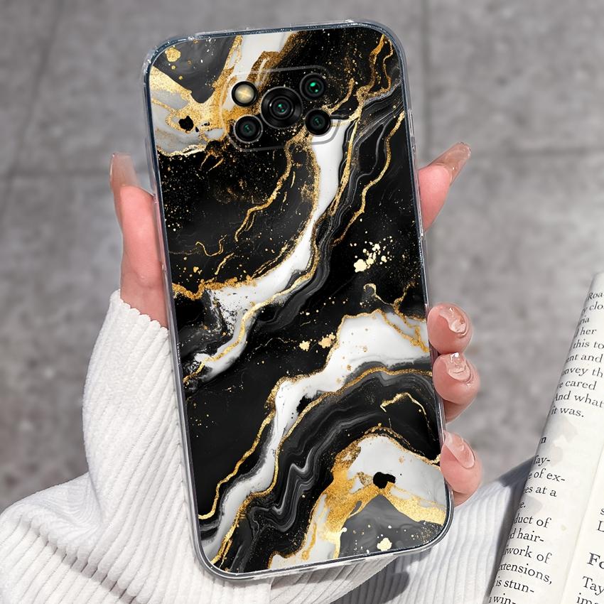 Прозрачный чехол для телефона Xiaomi Poco X3 X4 NFC X5 X6 X7 Pro F3 F4 GT F5 Мягкий ТПУ чехол Ретро узоры карманных часов Ударопрочный чехол для Xiaomi Накладка Capa