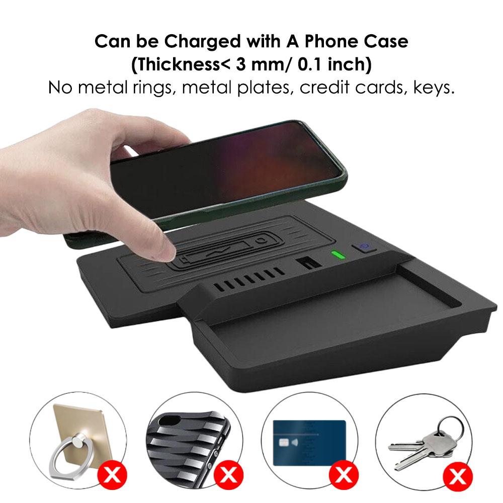 15 Вт автомобильное беспроводное зарядное устройство для Subaru Crosstrek XV 2018-2024 беспроводная зарядная плата быстрая зарядная пластина адаптер быстрое зарядное устройство Pad