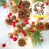 2M/3M Christmas Wreath With Lights Pre-Installed Light Garland Fireplace Garland Christmas Decoration Indoor Outdoor Christmas Home