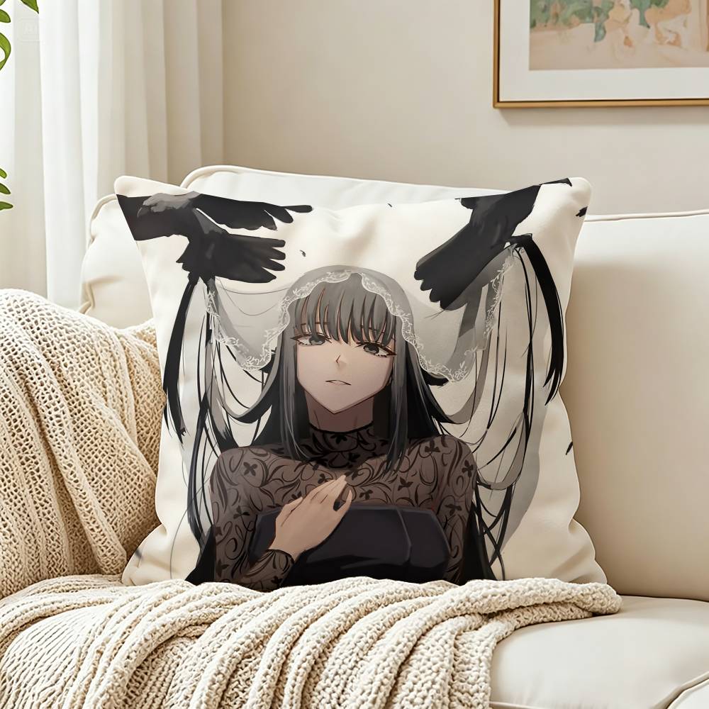OOsaragi SSakamoto Days Customizable Square Cushion Cover Double Sided Print Pillow Case