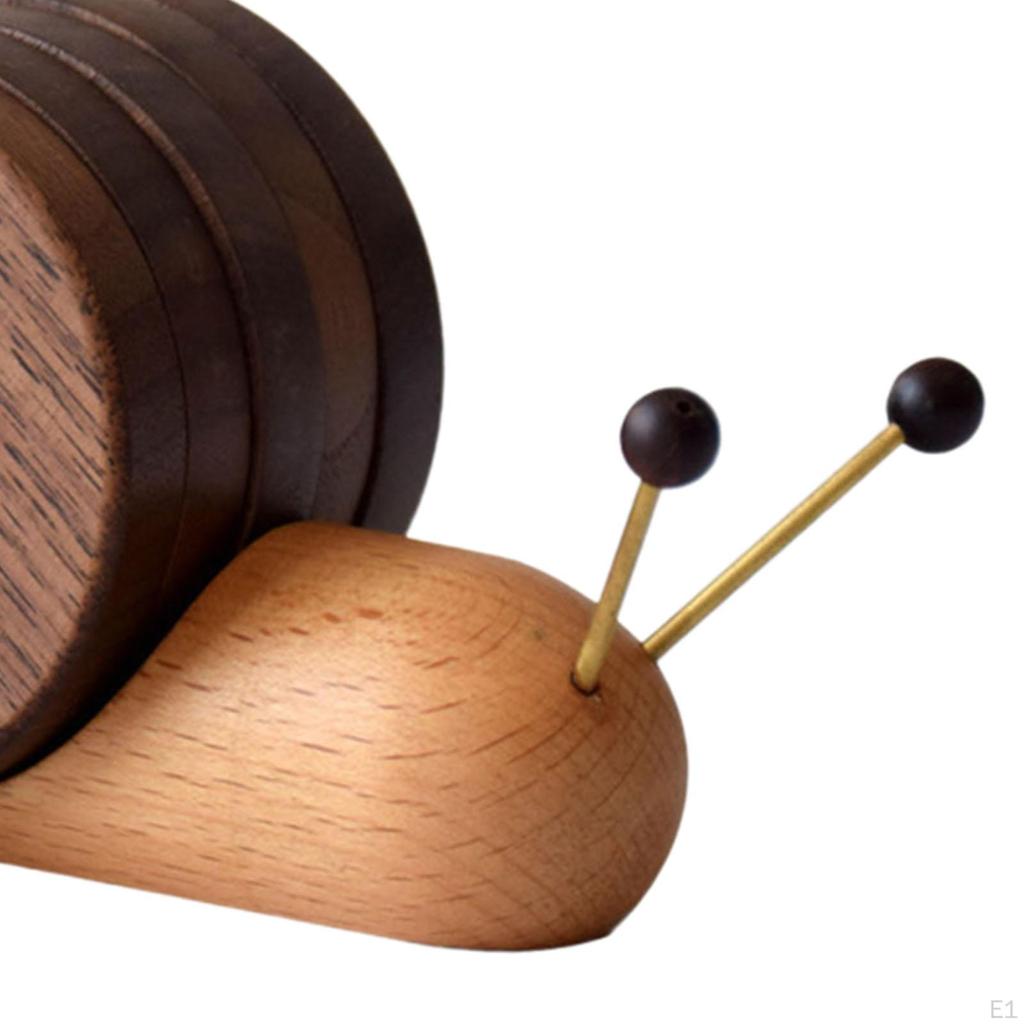 5 Pieces Coaster Cup Mat Bar Decoration Snails Shaped In 1 Heat Resistant Practical Home Decor