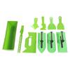 Plastic Trowel Kit Lightweight Ergonomic Handle Round   Pointed Trowels Plastering Set with Storage Bag for Wall Finishing