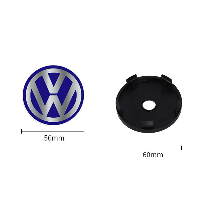 FUVLN1 60/63/68mm Car Wheel Center Hub Cap Logo Tyre Rims Badge Cover For Volkswagen VW Scirocco Golf MK6 Polo Tiguan PASSAT GTI R Line