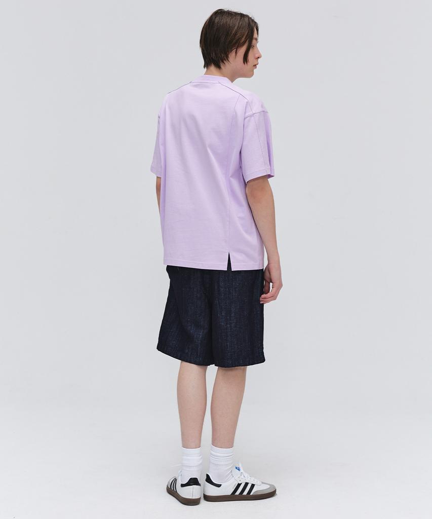 EZIO Unbalanced Cut T-Shirt_Violet
