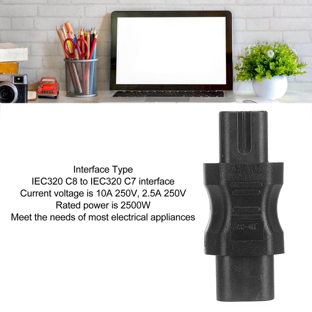 5 шт. IEC320 C8 - IEC320 C7 конвертер разъем 2-контактный 2500 Вт адаптер питания для ноутбука