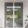 VidaXL Voile Curtains with Rod Pockets 2 Pcs Black, Net Curtain, Sheer Curtain, Window Voile, Treatment of 4102170