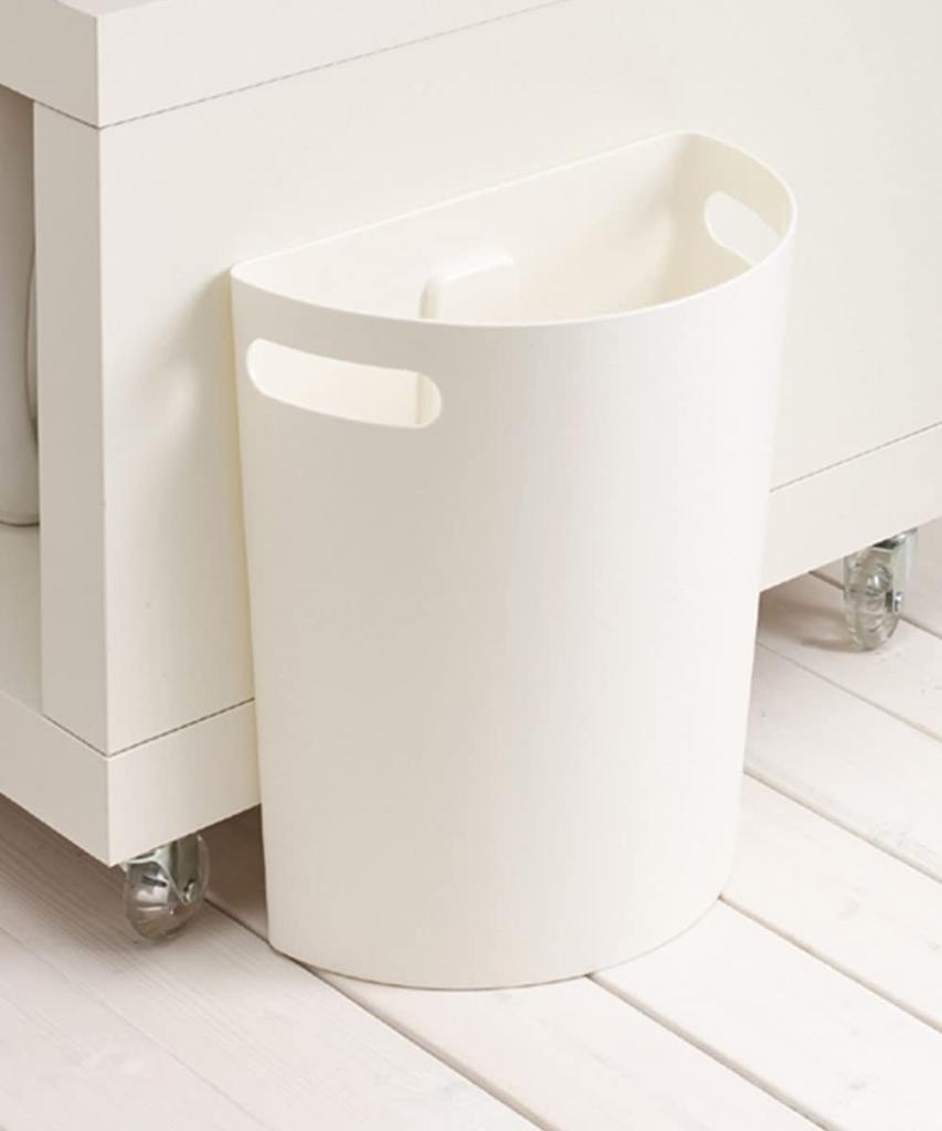 Iseto Wisteria Trash with Two Magnetic Made In Can, White, 9L, Wall-Mounted, Sheets, Japan, I-525