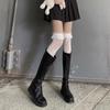 Lolita Long Tube White Lace Mesh Female Over-knee High-tube Thigh Middle-tube Calf Socks Thin Section Student Jk Black And White