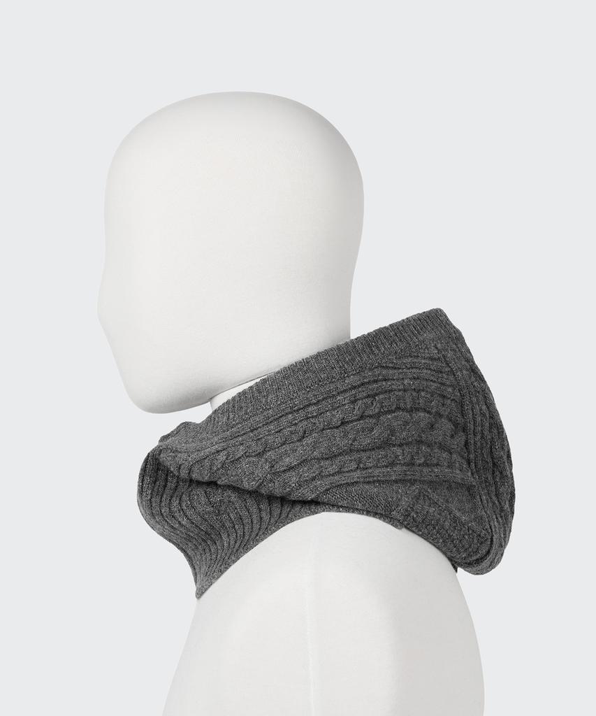 MUSINSA STANDARD Lambswool Cable Knit Balaclava [Medium Grey]
