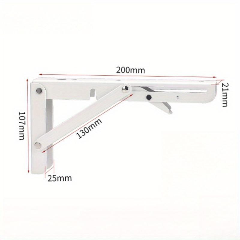 2pcs Folding Shelf Brackets Heavy Duty Stainless Steel Wall Mounted Collapsible Space Saving for Garage Workstation Toilet Shelf