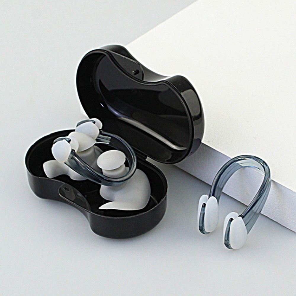 С Чехлом Затычки для ушей Зажим для носа Костюм Силиконовые затычки для ушей Затычки для ушей для плавания Набор Дайвинг/Серфинг/Плавание