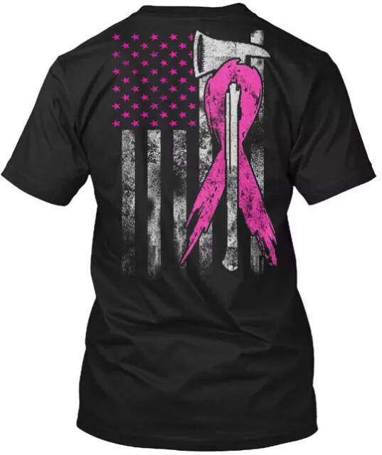 Firefighter Breast Cancer Awareness Good Quality T Shirt SIze S 5XL Unisex T-Shirt