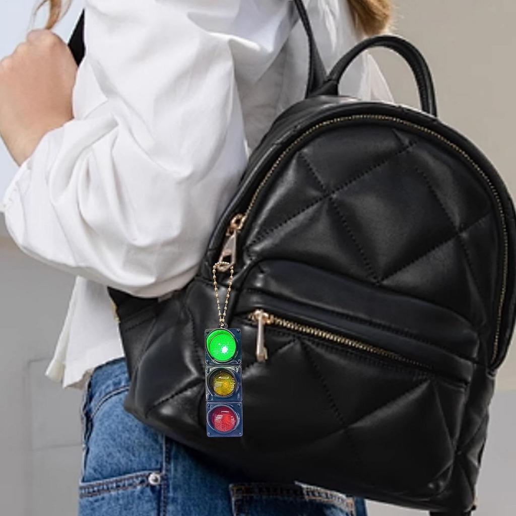 Traffic Light Shape Keychain, Traffic Light Keychain | Creative LED Light Keychain, Signal Lamp,