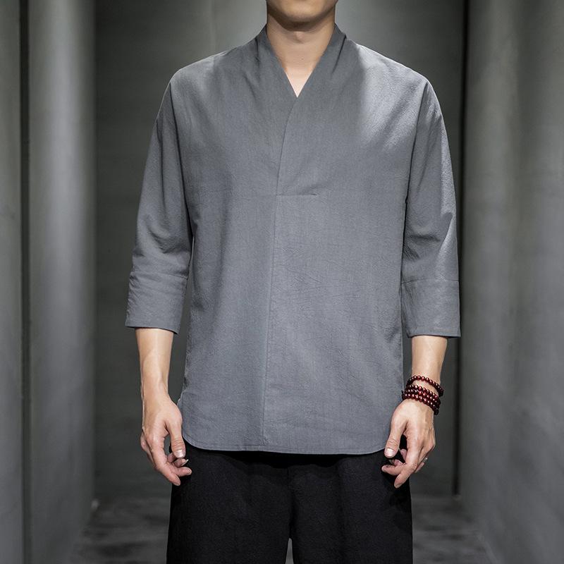 Мужской Кардиган Кимоно Традиционная Мода Японская Одежда Самурая Streetwear Юката Мужская Рубашка Хаори Мужское Кимоно Пальто