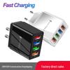 4-портовое USB 3A Автомобильное зарядное устройство со светодиодным индикатором - Совместимость с несколькими стандартами для Европы, Америки и Великобритании, Идеально для телефонов и планшетов