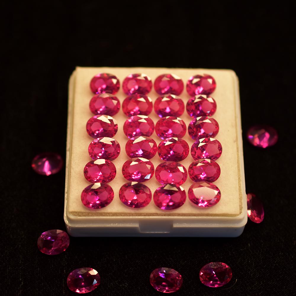 Natural Pink Sapphire 15 Pcs 7x5 mm Oval Cut Lot Birthstone Rare Gems