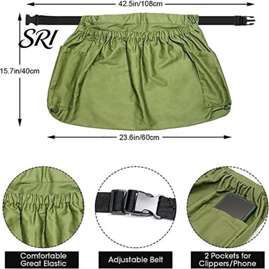 Tear-resistant Garden Bag Picking Storage with Adjustable Straps Orchard Gardening Tool Tear-Resistant Outdoor Foraging for Fruits Vegetables